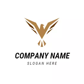 Animal Logo Flying Brown Eagle logo design