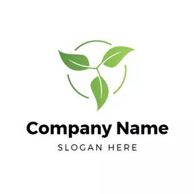 Logótipo De Ambiente Fresh Green Leaves logo design