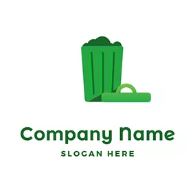 Environmental Logo Full Trash Can logo design