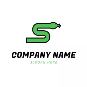 Snake Logo Geometrical Snake Icon logo design