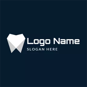 Medical & Pharmaceutical Logo Geometrical White Tooth logo design