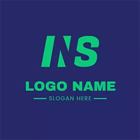 Nロゴ Geometry Simple Letter N S logo design