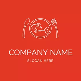 Dish Logo Gourmet and Cutlery logo design
