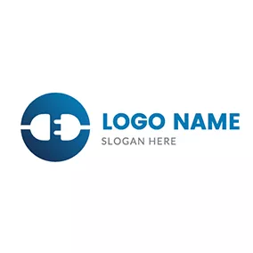 Logótipo De Cabo Gradient Circle and Plug logo design