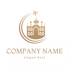 Flyer Logo Grand Hotel and Airplane logo design