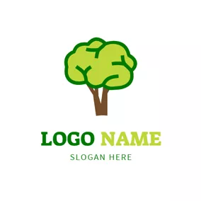 Concept Logo Green and Blue Brain Icon logo design