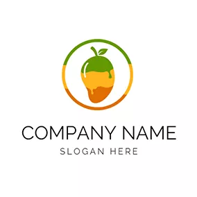 Extract Logo Green and Brown Mango logo design