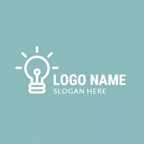 Clever Logo Green and White Bulb logo design