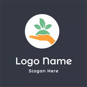 Logótipo De Ambiente Hand and Fresh Fruit logo design
