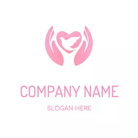 Animated Logo Hand Of Care Icon logo design