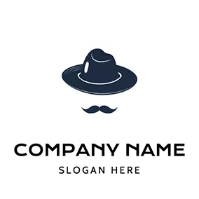 Male Logo Hat and Beard logo design
