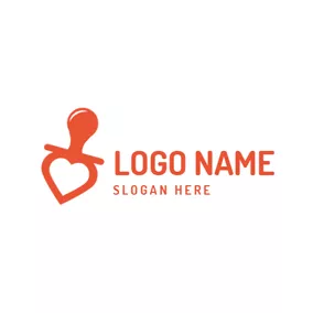 ハートロゴ Heart Shape and Red Nipple logo design
