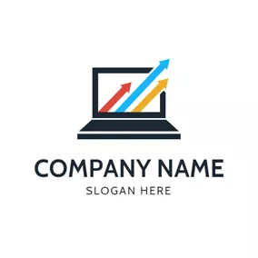 Logotipo De Marketing Internet and Laptop Icon logo design