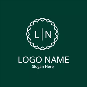 Nom Logo Irregular Circle and Simple Letter logo design