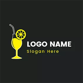 Darkness Logo Juice Glass Straw Lemonade logo design