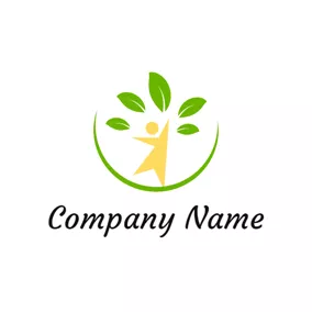 Eco Friendly Logo Kid and Green Environment logo design