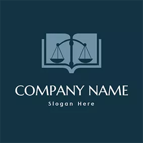 律師logo Law Book Balance and Lawyer logo design