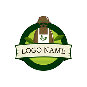 Leaf Logo Leaf Circle Banner Farmer logo design