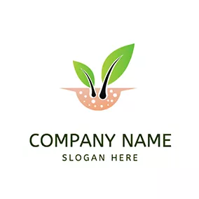 Logo En Forme De Feuille Leaf Grow Skin Dermatologist logo design