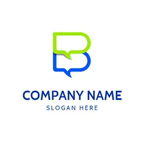 Communication Logo Letter B and Dialogue logo design