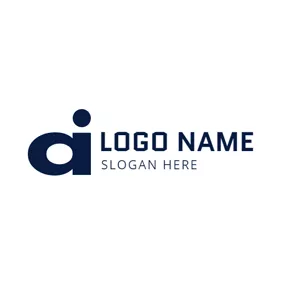 Logotipo De Monograma Minimalist Lowercase A and I Monogram logo design