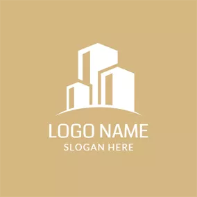 不動産ロゴ Modern White Skyscraper logo design