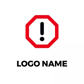 Danger Logo Octagon Exclamation Mark Warning logo design