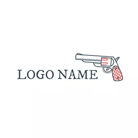 Ammo Logo Orange and Black Gun logo design