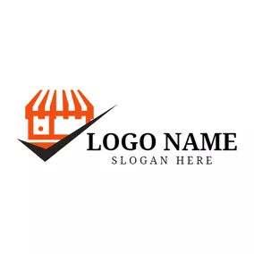 Complete Logo Orange Shopping Center logo design