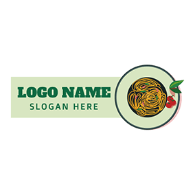 Delicious Logo Plate Delicious Pasta logo design