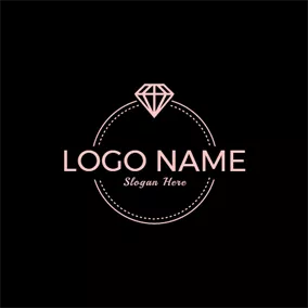 Engagement Logo Pretty and Simple Diamond Ring logo design