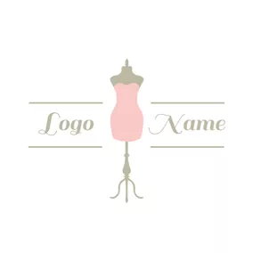 Elegance Logo Pretty Pink Formal Dress logo design