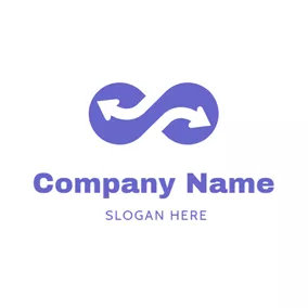Infinite Logo Purple and White Infinity logo design