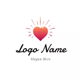 Engagement Logo Radiance and Love Heart logo design