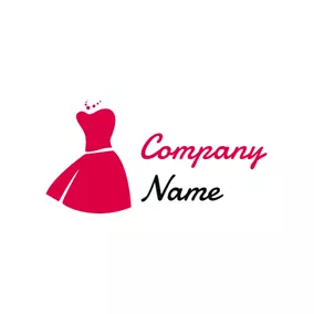 Bridal Logo Red Fashion Dress logo design