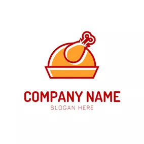 Cafeteria Logo Service Plate and Turkey logo design