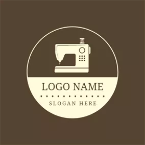 Thread Logo Sewing Machine and Clothing Brand logo design