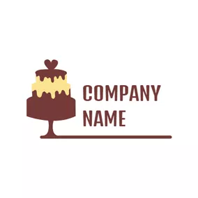 Delicious Logo Shape and Chocolate Cake logo design
