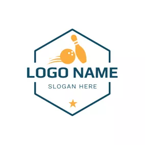 Logo Insigne Simple Badge and Bowling logo design