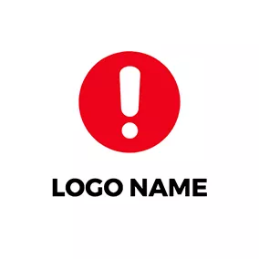 Danger Logo Simple Circle Exclamation Mark Warning logo design
