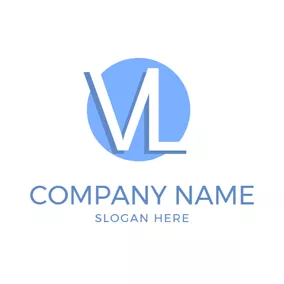 Vのロゴ Simple Conjoint Letter V and L logo design