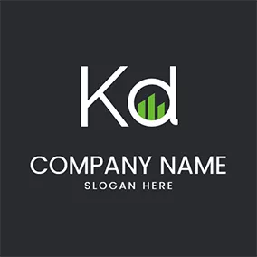 D K ロゴ Simple Construction and Letter K D logo design
