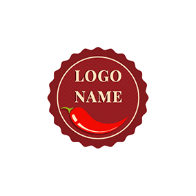 Hot Logo Simple Decoration Circle Chili logo design