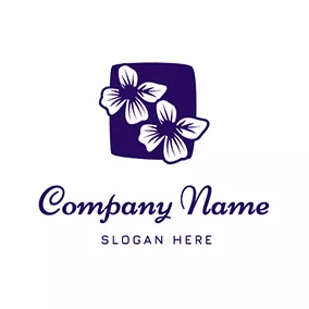 Logo En Forme De Fleur Simple Flower Lavender logo design