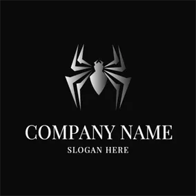 Danger Logo Simple Gray Spider Icon logo design