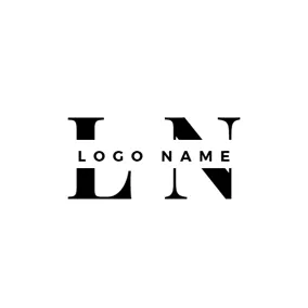 Groovy Logo Simple Letter L and N logo design