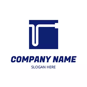 建筑物Logo Simple Pipeline Construction logo design