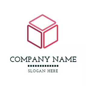 Shape Logo Simple Red Box logo design