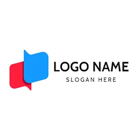 Communication Logo Simple Stereoscopic Dialog Box logo design