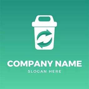 Environmental Logo Simple Trash Can logo design